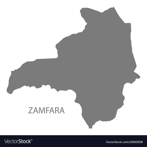 Zamfara nigeria map grey Royalty Free Vector Image