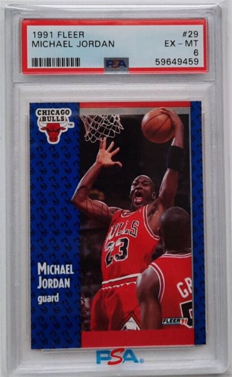 Michael Jordan Fleer Psa Ex Mt Chicago Bulls Hof