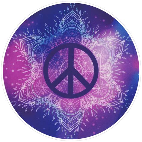 Peace Sign Mandala Small Bumper Sticker Decal Peace Resource Project