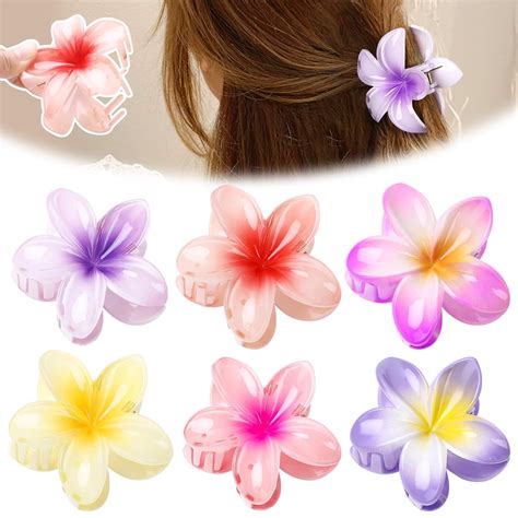 Crazyfly St Ck Blumen Haarspangen Damen Rutschfeste Acryl