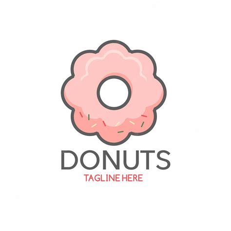 Logotipo De Donut Vector Premium