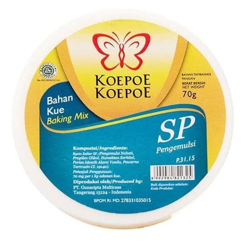 Jual Sp Koepoe Koepoe Pengembang Kue Bahan Baking Pengemulsi 70 Gr