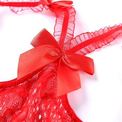 Sexy Womens Lace Lingerie Open Cup One Piece Cupless Sleepwear Babydoll Bodysuit Ebay