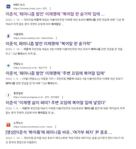 이준석 페미니즘 발언 이재명에 주변 꼬임에 복어알 입에 정치시사 에펨코리아