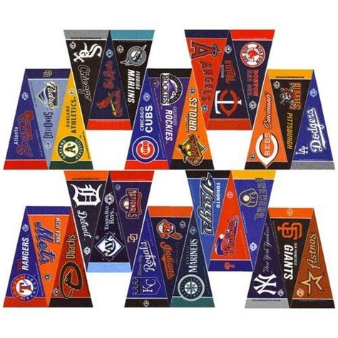 Rico Industries Inc Baseball Mini Pennant Set Pennant All Mlb Teams