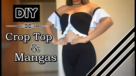 Diy Como Hacer Crop Top Y Mangas Super Facil Youtube