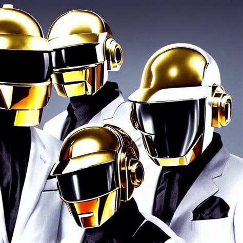 High Quality Portrait Of Daft Punk Without The Helmets Stable