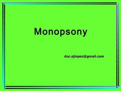 Monopsony lesson