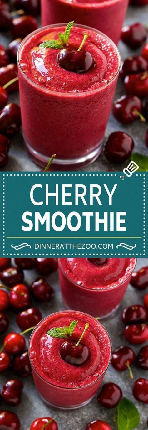 Cherry Smoothie Recipe Healthy Smoothie Easy Smoothie Cherry