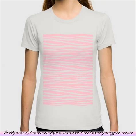 Silverpegasus Zebra Print Pink Marshmallow T Shirt By