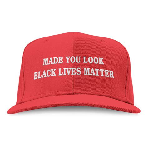 Function - Made You Look Black Lives Matter Red Snap Back Hat Embroidered - Walmart.com