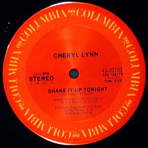 Cheryl Lynn Shake It Up Tonight リリース Discogs