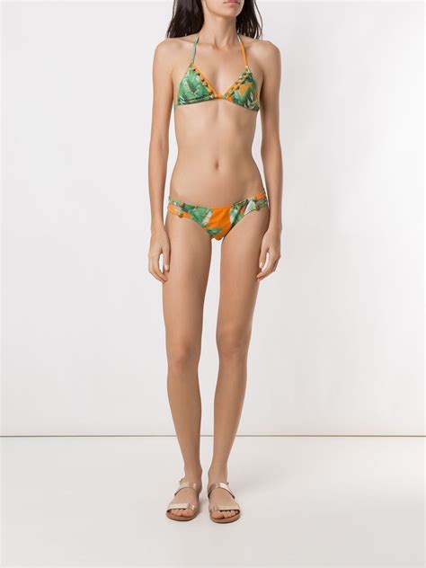 Amir Slama Triangle Bikini Set Green FARFETCH