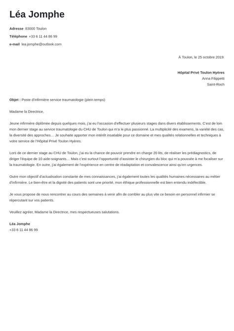 Exemple Lettre De Motivation Infirmier Ide Débutantconfirmé