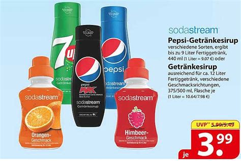 Sodastream Pepsi Getr Nkesirup Oder Getr Nkesirup Angebot Bei Famila