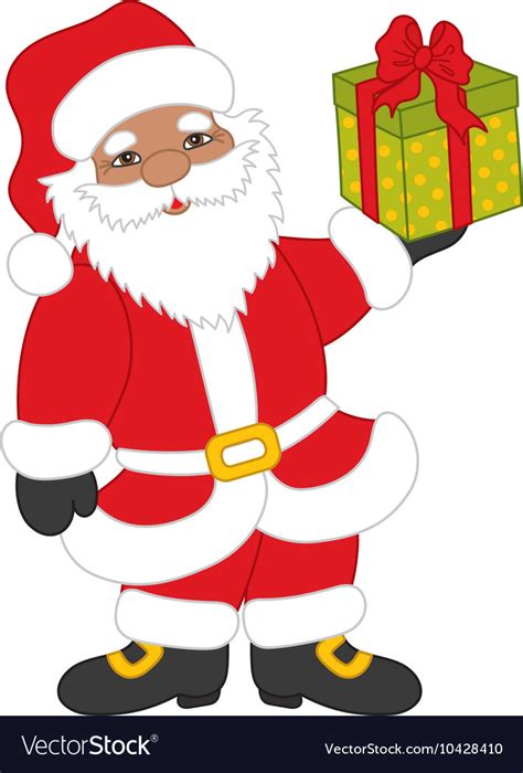 Christmas african american santa claus Royalty Free Vector