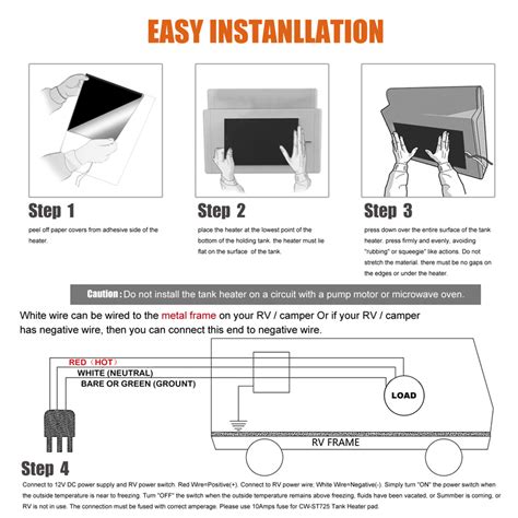 Facon 7 1 4 X25 Water Holding Tank Heater Pad For RV Motorhome Camper