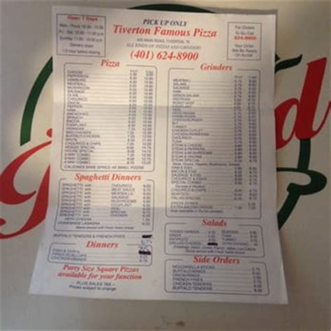 Famous Pizza - Pizza - 433 Main Rd - Tiverton, RI - Reviews - Photos - Yelp