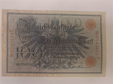 Alte Deutsche Banknote 100 Mark 1908 Kaufen Auf Ricardo