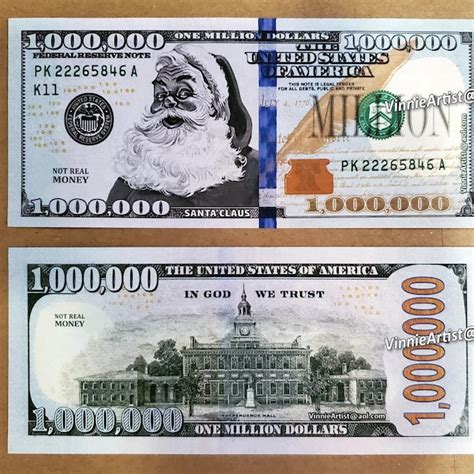 Fake Million Dollar Bills Etsy