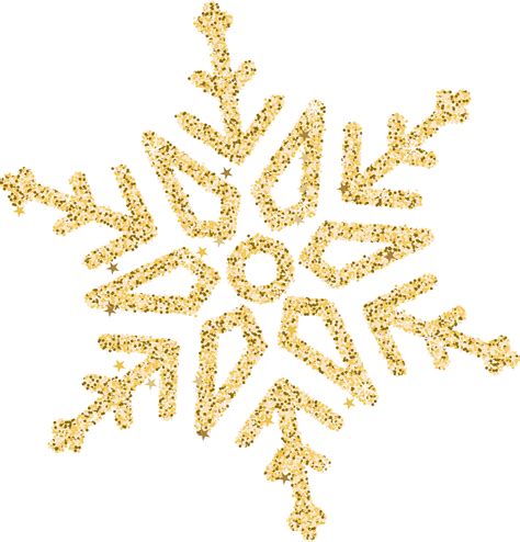 Gold Glitter Snowflake PNG Transparent OnlyGFX