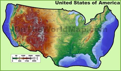 Topographic Map Of Usa Ontheworldmap