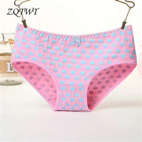 Zqtwt Cute Rabbit Lingerie Heart Dots Pattern Womens Briefs Breathable