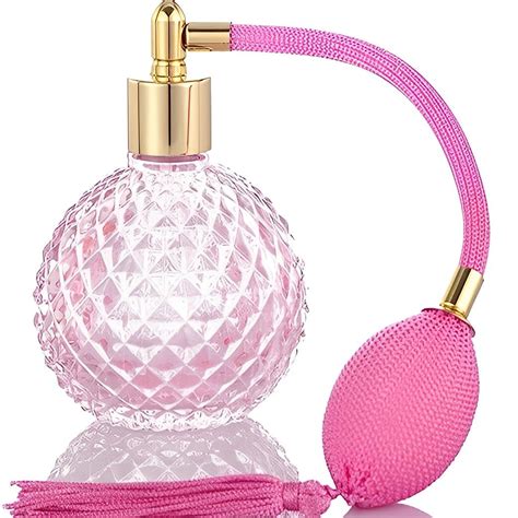 Perfume With Squeeze Ball Glass Vintage Perfume Spray Bottle