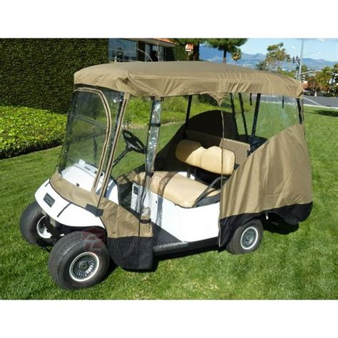 Covered Living Golf Cart Driving Enclosure For 4 Passengers Roof Up To