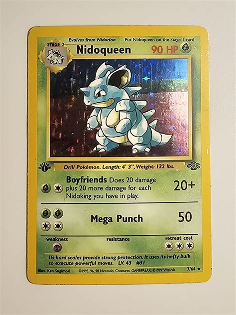 Pok Mon Tcg Nidoqueen Jungle Holo St Edition Holo Rare Mp Ebay