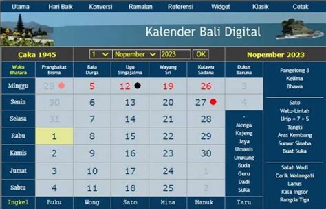 Kalender Bali Sabtu November Hari Baik Membina Persahabatan