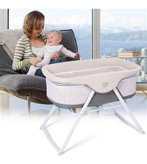 Cuna Portátil Plegable Para Bebés Recién Nacidos Gris Goplus Meses