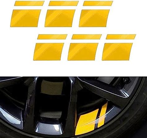 Gunhunt 6 Pcs Car Reflective Stickers Wheel Rim Decal