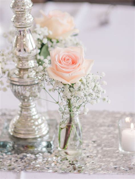 Pink Babys Breath Centerpieces