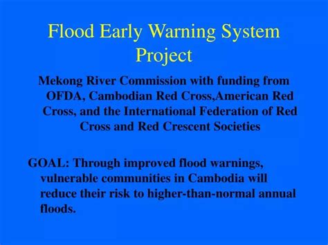 PPT - Flood Early Warning System Project PowerPoint Presentation, free ...