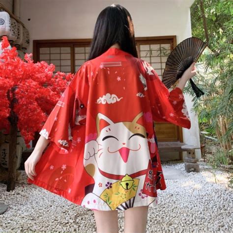 Veste Kimono Japonais Rouge Kimono Vogue
