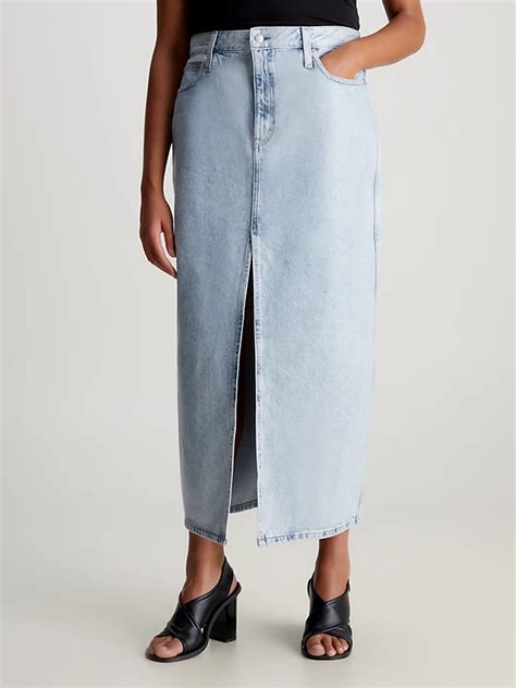 Coated Denim Maxi Skirt Calvin Klein® J20j2232211aa