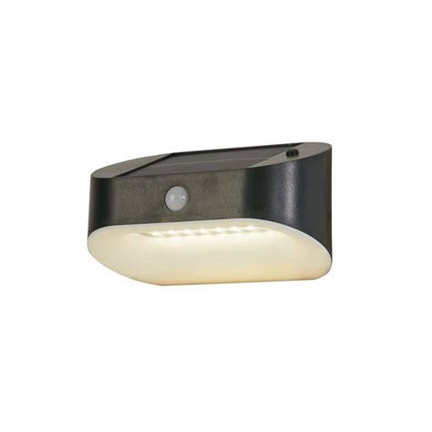 Context Lighting Battenburg Solar Outdoor Wall Light With Pir Black