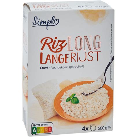 Riz Long Grain étuvé Simpl Les 4 Sachets De 125g à Prix Carrefour