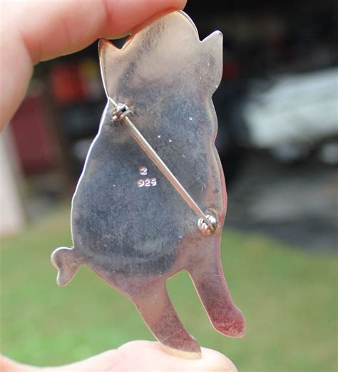 Antique Pig Smoking Pipe Brooch Solid Sterling Silver 0925 Etsy