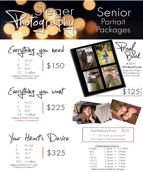 Sleger Photography Senior Portraits Senior Portrait Packages