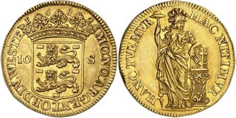 10 Stuivers Gold pattern of 2 ducat weight Région de Frise