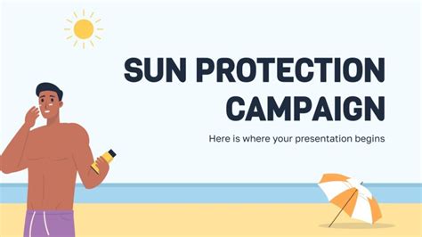 Campanha de proteção solar Google Slides e PowerPoint