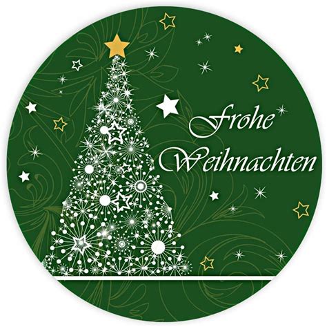 Weihnachtsaufkleber Weihnachtssticker Frohe Weihnachten Mit Tannenbaum