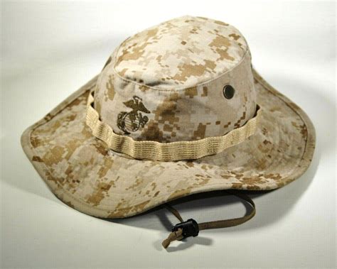 Usmc Marine Corps Marpat Desert Uniform Boonie Hat Cap Sun Field Cover