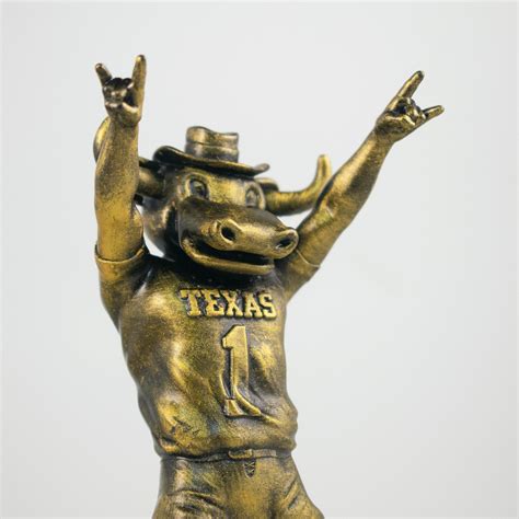 Collectible Golden Figurine Of Bevo Hookem University Of Etsy