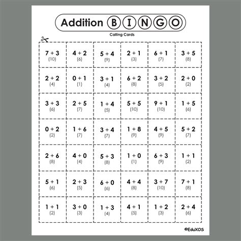 Addition Bingo Math Game Made By Teachers