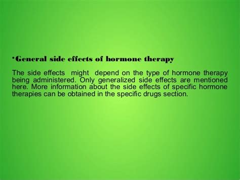 Hormone therapy side_effects_and_management