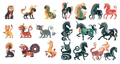 Premium Vector Traditional Chinese Zodiac Illustrations