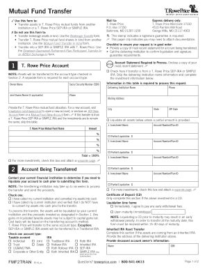 Form T Rowe Price Fmf Tran Fill Online Printable Fillable